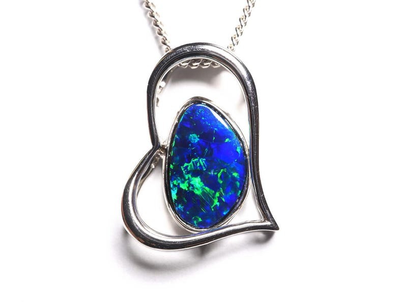 Silver Pendant Coober Pedy Opal Doublets TOG-132