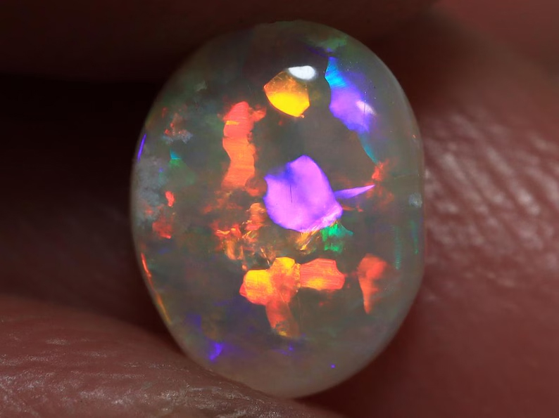 0.60 Ct Lightning Ridge Multi Colour Dark Opal TOG- 597