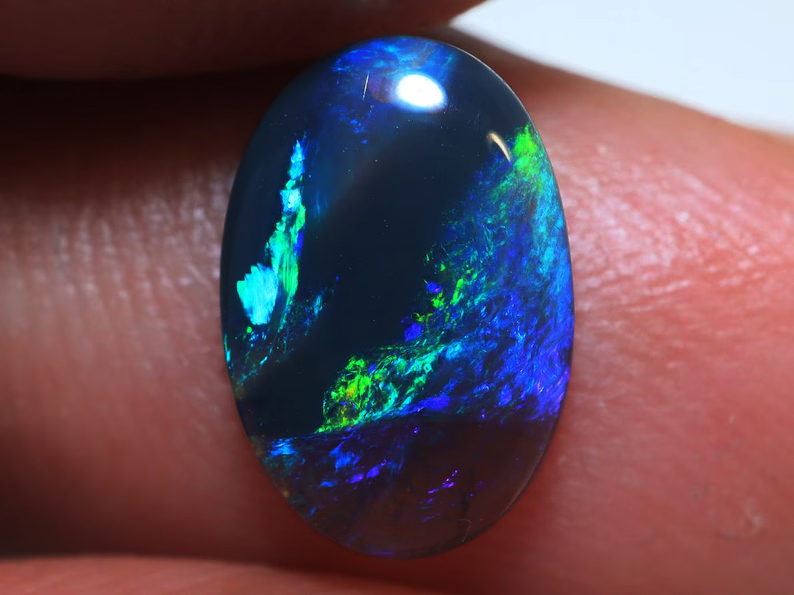 N-2 1.35 Ct. (SOLD) Lightning Ridge Black opal TOG-739