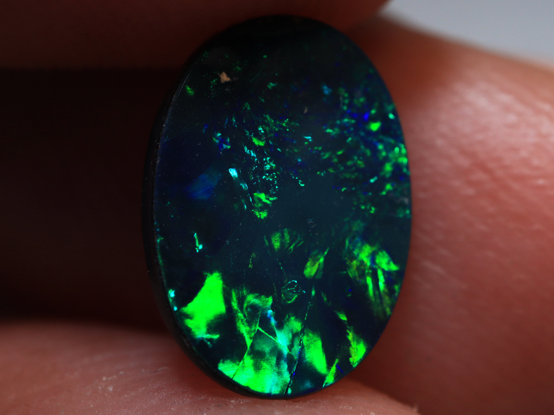1.10 Ct. Lightning Ridge Polished Opal Doublet TOG-1101